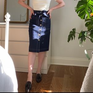 J.Crew button-front skirt in stretch linen 00